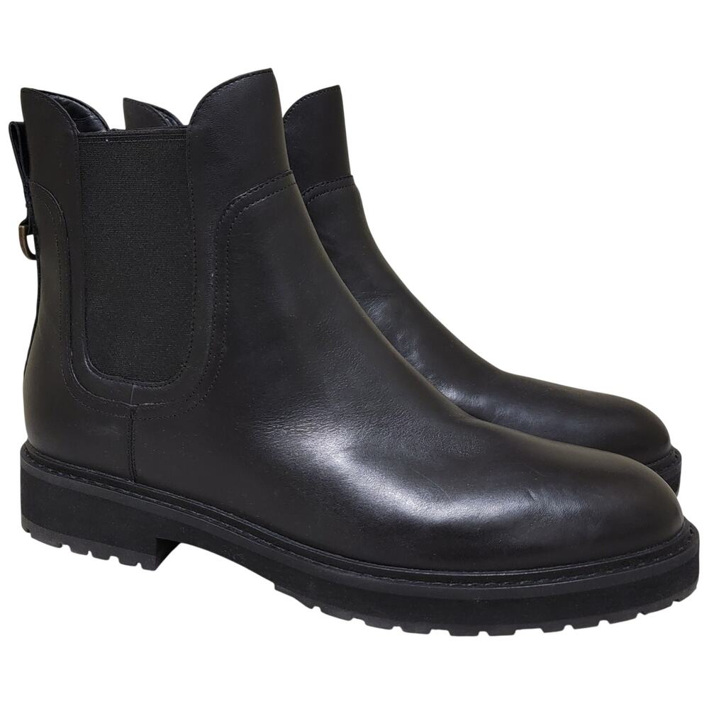 Cole Haan Women Greenwich Waterproof Chelsea Boots Size US 11B Black Leather